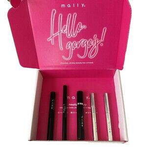 MALLY Gorgois SET OF 5 Mascara Dark Circle Corrector Brow Pencil & 2 Eyeshadows